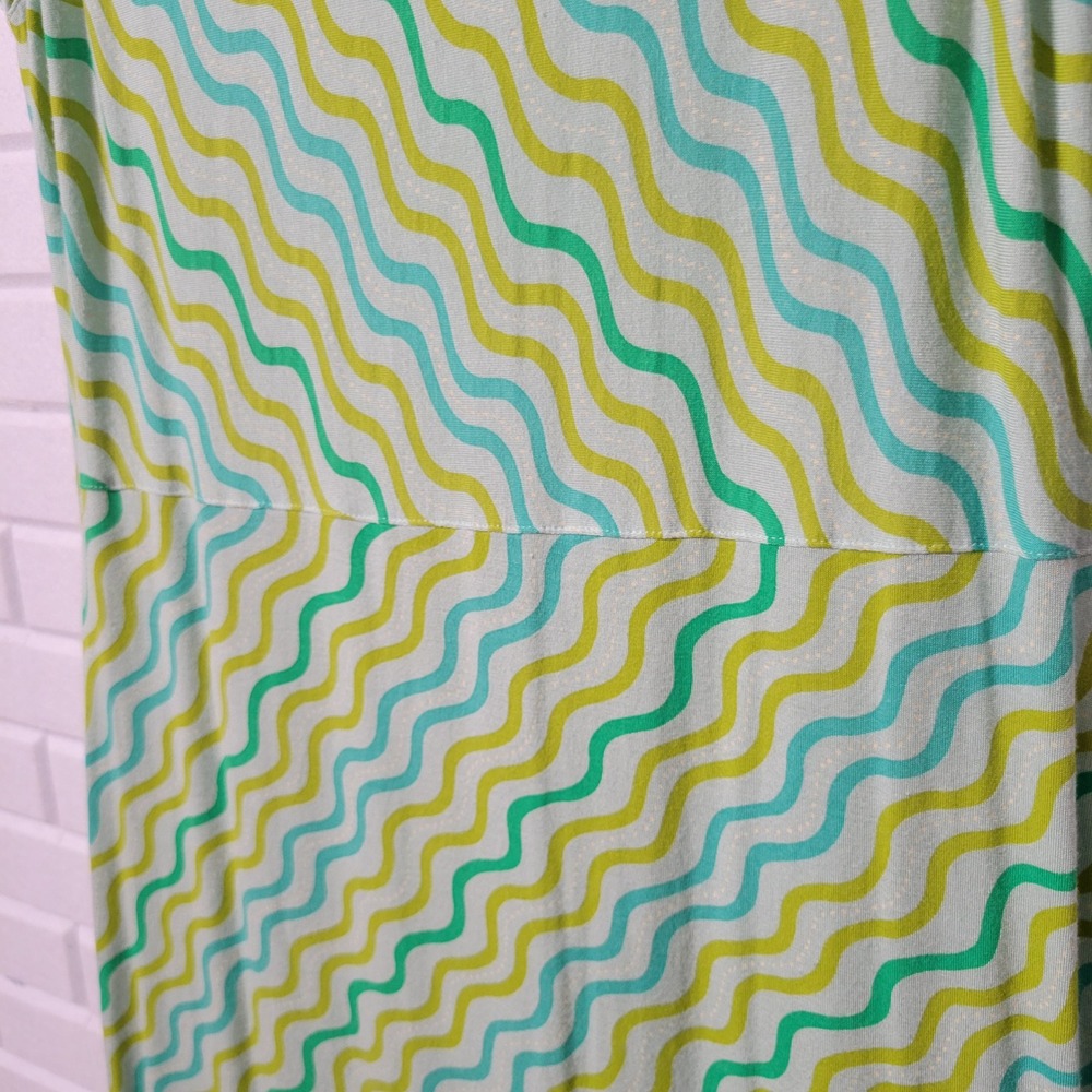 Vintage Gudrun Sjoden Tank Dress Size S Green Aqua Artsy Micromodal A-Line - Picture 8 of 10